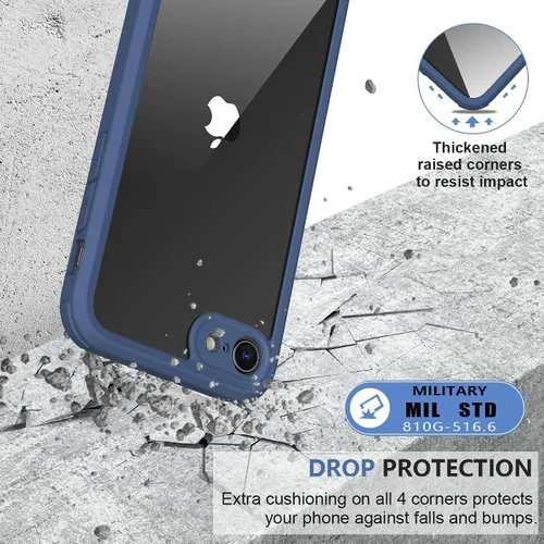 Vista 366 de Miracase Serie de vidrio para iPhone 11 de 6.1 pulgadas, funda protectora de cuerpo completo resistente mejorada con protector de pantalla de vidrio