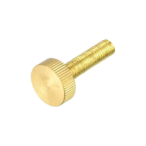 Vista 9 de uxcell Tornillos moleteados para pulgar, pernos planos de latón M8x40mm, sujetadores para PC, electrónico, mecánico
