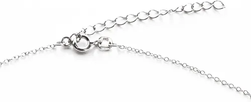 Vista 5 de Collar de plata fina con monograma único inicial.