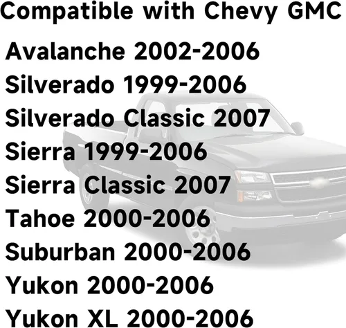 Vista 8 de Cubierta de salpicadero compatible con Chevy Silverado 1999 2000 2001 2002 2003 2004 2005 2006, Cubierta de salpicadero compatible con Chevrolet