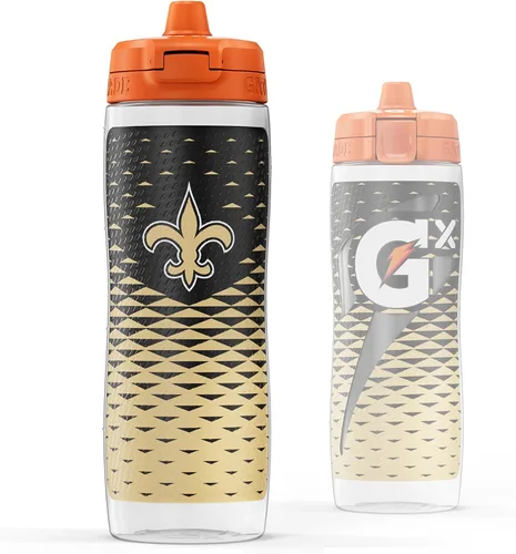 Vista 12 de Gatorade Gx NFL - Botellas antideslizantes para apretar, 30 onzas líquidas, sistema de hidratación Gx