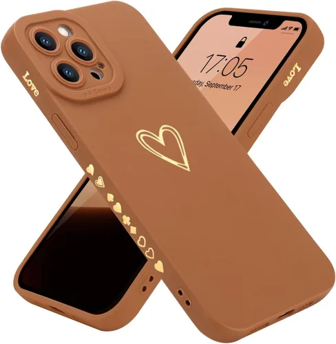 Vista 25 de Teageo Funda compatible con iPhone 12 Pro Max de 6.7 pulgadas para mujeres y niñas, bonito corazón de lujo