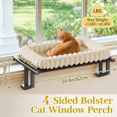 Vista 10 de Hamaca para ventana de gato, asiento para gatos