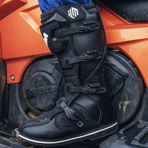 Vista 3 de ILM Botas de motocicleta impermeables ATV Motorcross Dirt Blike para hombres, modelo MX3
