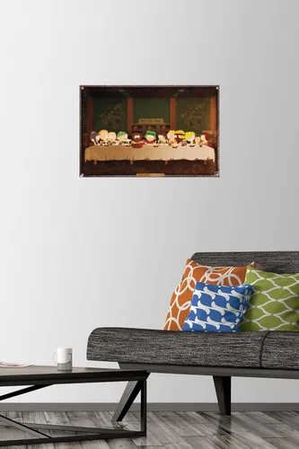 Vista 2 de Trends International South Park - Póster de pared de la última cena, 14.72 x 22.37 pulgadas, paquete de póster y alfiler de alta calidad