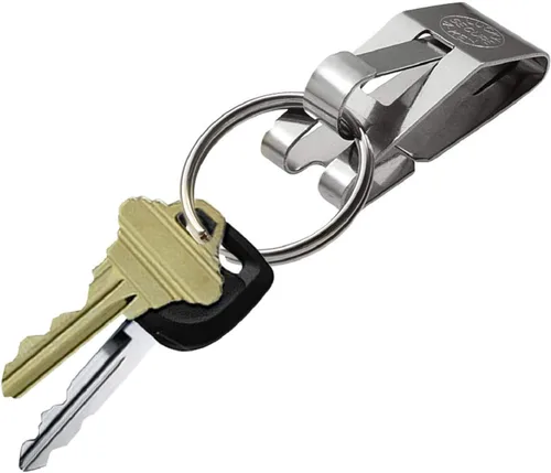 Vista 3 de Lucky Line Clip para llave de cinturón para asegurar una llave deslizante (40501), níquel