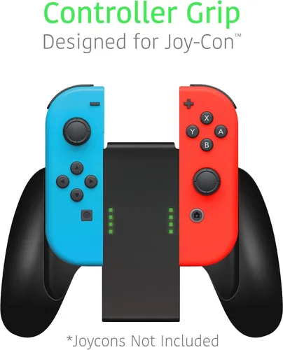 Vista 2 de TALK WORKS Joycon Comfort Grip for Nintendo Switch - Joy-Con Controller Game Accessories Handheld Joystick Remote Control Holder Joy Con Kit - Black