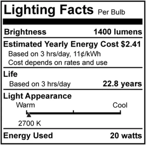 Vista 2 de Bulbrite LED20BR40GU24/27K/D Reflector LED BR40 regulable de 20 vatios con base GU24, blanco cálido