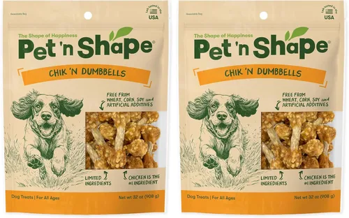 Vista 9 de Pet 'n Shape Duck 'n Rice Dumbbells Treats para Perros - 3 onzas
