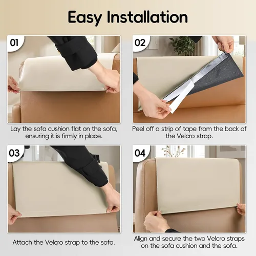 Vista 7 de Protector de reposacabezas reclinable, funda antideslizante de piel sintética para reposacabezas Impermeable y lavable para silla reclinable