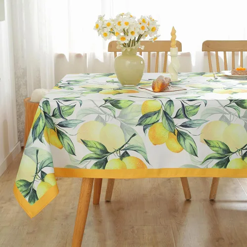 Vista 10 de Mantel rectangular de verano de 60 x 84 pulgadas, mantel floral de girasol, a prueba de derrames, lavable, resistente a las arrugas, acuarela