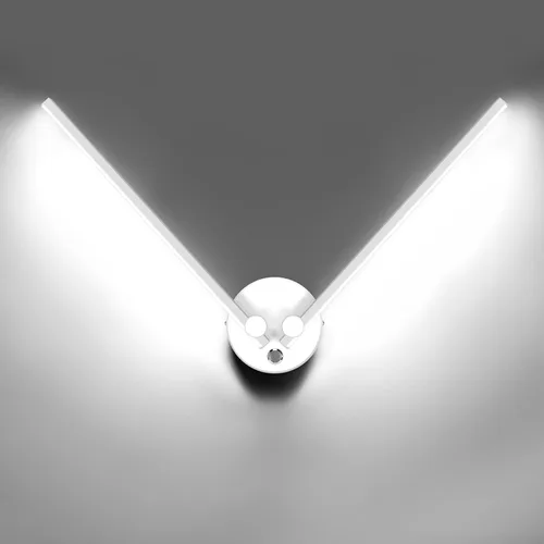 Vista 10 de Kawell Lámpara de pared LED de 12 W cableada con interruptor, brazos giratorios de 300°, iluminación moderna para sala de estar, dormitorio