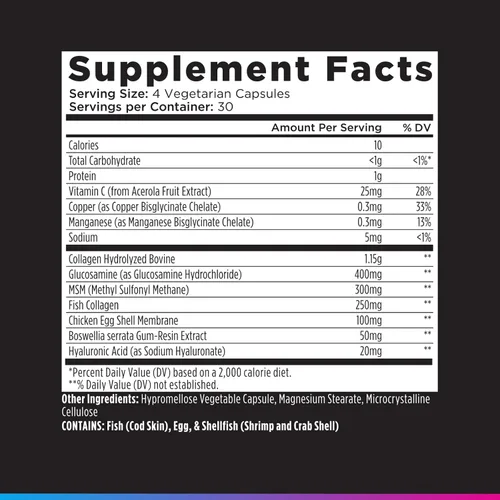 Vista 7 de Livingood Daily Colágeno + apoyo articular, péptidos de colágeno múltiple alimentado con pasto I III V X con ácido hialurónico, suplemento de apoyo