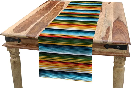 Vista 39 de Lunarable Camino de mesa tropical y manteles individuales, acuarela tucán loro flamenco piñas y flores silvestres sobre rombo, juego para decoración