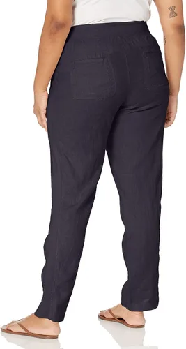 Vista 2 de Tommy Hilfiger Pantalón de lino ligero y casual para mujer de talla grande