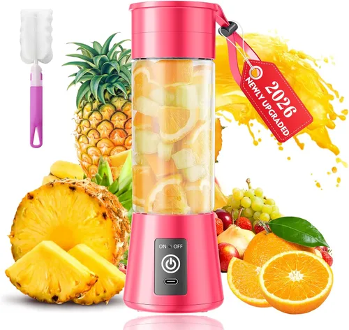 Vista 14 de Portable Blender for Smoothies & Shakes - Cordless Personal Size Blender with 6 Blades, 380Ml Juice Cup, Lightweight & Rechargeable, Freshly
