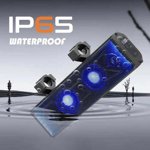 Vista 4 de Barra de sonido UTV de 17 pulgadas, barra de sonido ATV de 4 altavoces, sistema de sonido UTV, altavoces SXS, conectividad Bluetooth impermeable
