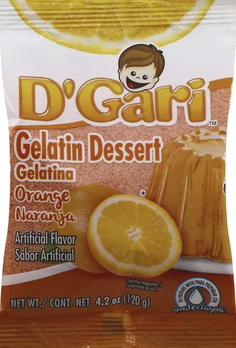 Vista 2 de D GARI - Mezcla de gelatina regular con nivel de azúcar, bolsa de plástico, 735257013121, arándano, 4.2 onzas