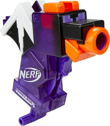 Vista 8 de Nerf MicroShots Minecraft Ender Dragon Mini Blaster, diseño de Minecraft Dragon Mob, incluye 2 dardos oficiales de élite, mango de cebado