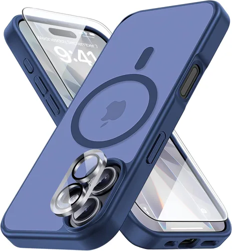 Vista 51 de Yriklso 3 en 1 Funda Magnética Fuerte para iPhone Air, 1X Protector de Pantalla + 1X Protector de Lente de Cámara, Cubierta Protectora a Prueba