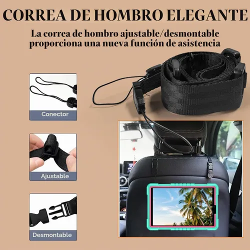 Vista 7 de Para TCL TAB 8 WiFi 9132X / TAB 8 LE 9137W para TCL TAB 8 Plus 8 verde rosa blanco