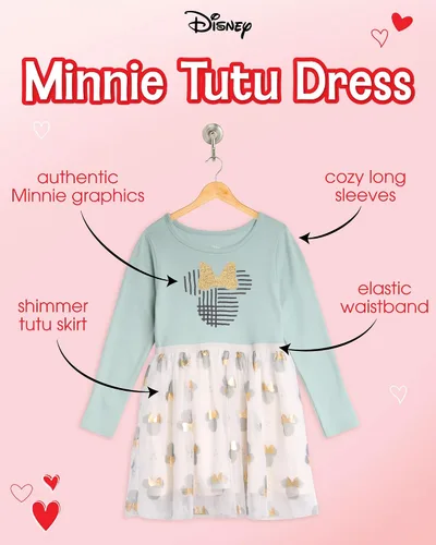 Vista 2 de Disney Vestido Encanto para niñas Vestido Mirabel Encanto para niñas Vestido tutú de princesa para niños pequeños (tamaños 2T-6X)