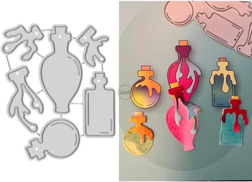 Vista 17 de DzIxY Juego de troqueles de metal fantasma de calabazas de Halloween para hacer tarjetas, juegos de troqueles de papel para grabar, plantillas