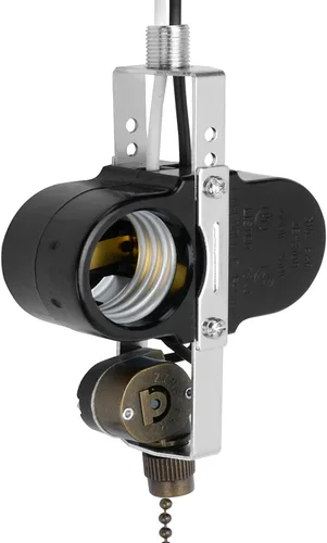 Vista 5 de Zing Ear - Interruptor de luz para ventilador de techo y piezas de repuesto de zócalo - Ze-310d, interruptor de cadena de tracción para soporte