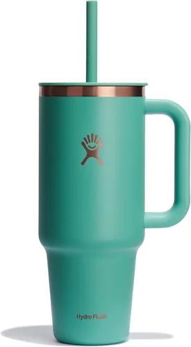Vista 12 de Hydro Flask Vaso de Viaje con Asa, Tapa y Pajita - Acero Inoxidable Aislado en 24 Oz Aloe