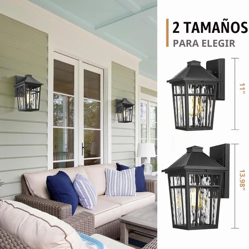 Vista 5 de Darkaway - Luces de pared exteriores para porche, accesorios de iluminación