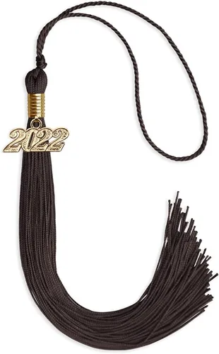 Vista 184 de Endea Graduation - Borla de un solo color con fecha dorada (Oro Antiguo, 2020)