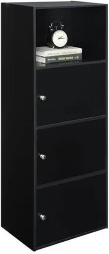 Vista 10 de Convenience Concepts Xtra Storage Gabinete de Tres Puertas con Estante en Acabado de Madera de Nogal