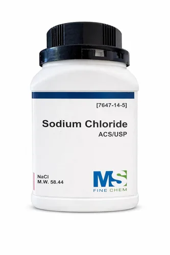 Vista 2 de Cristales de cloruro de sodio ACS, 99+%, certificado, 2.2 lbs- 2x500g botellas