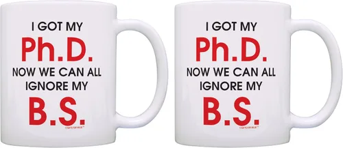 Vista 8 de Graduation Gift Got My Ph. D. Now We Can Ignore My B.S. Gift Taza de café de cerámica de 11 oz