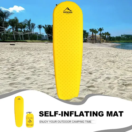 Vista 7 de widesea Almohadilla de dormir inflable para acampar, almohadilla de dormir ultraligera para acampar, colchoneta de dormir para senderismo, viajes