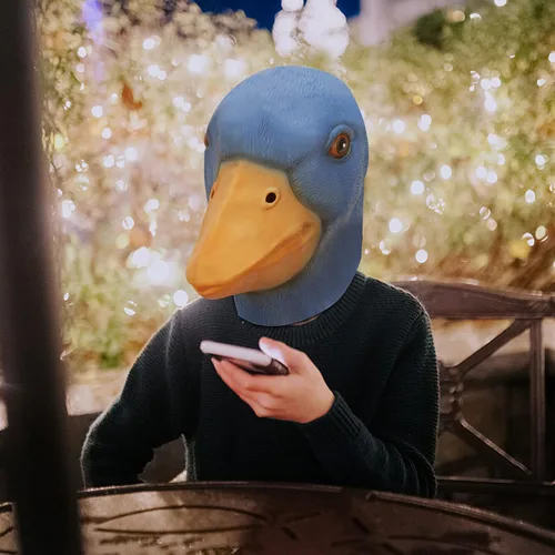 Vista 5 de Máscara de cabeza de animal para Halloween, disfraz de pato, Unitamaño