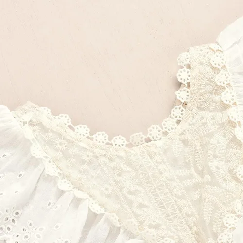 Vista 43 de IDOPIP Conjunto de ropa de 1er cumpleaños para niñas con estampado floral, estilo bohemio, con encaje, tutú y diadema de princesa