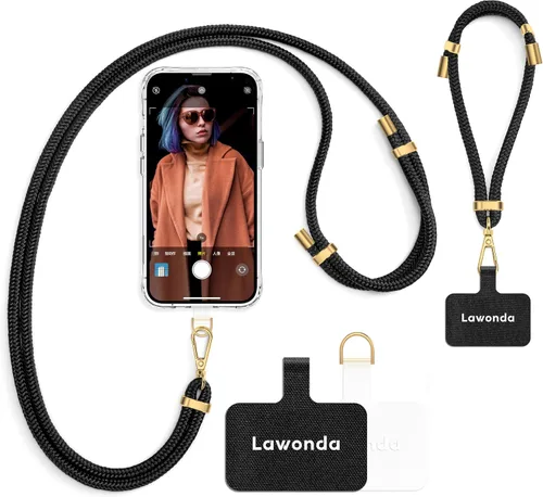 Vista 15 de 2 Almohadillas Cordón para Teléfono Ajustable Crossbody Correa para Cuello de Teléfono Celular Universal Cordón de Muñeca para Teléfono Móvil + 2pcs