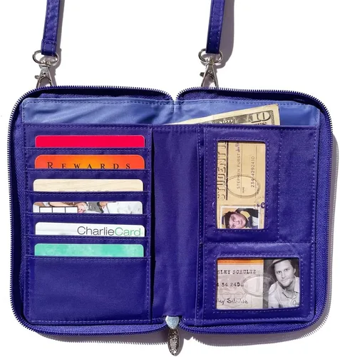 Vista 3 de CARTERA DE TELÉFONO CRUZADO CAMBRIDGE CON BLOQUEO RFID Púrpura