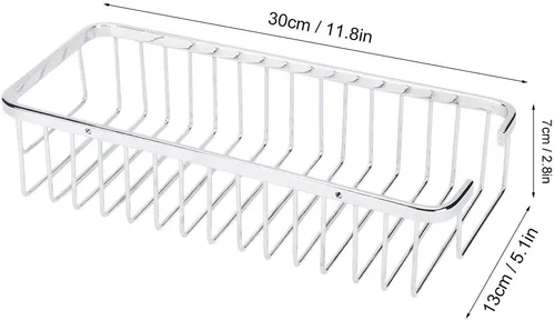 Vista 5 de Organizador de ducha de acero inoxidable, organizador de ducha de baño, jabón, champú, acondicionador, organizador de cocina, cesta flotante