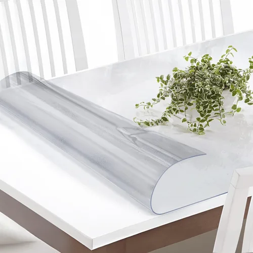 Vista 9 de Vicwe Protector de mesa transparente, 30 x 54 pulgadas, protector de mesa transparente de 0.059 in de grosor, protectores de escritorio impermeables