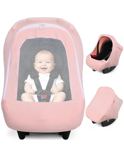 Vista 11 de Metplus Toldo 2 en 1 para Asiento de Automóvil de Bebé, Parasol de Privacidad Multiuso, Protege la Seguridad del Bebé con Estilo, Fundas