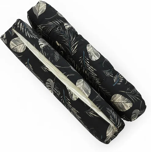 Vista 2 de Juego de 2 cojines de hoja negra para silla de salón (solo cojín)