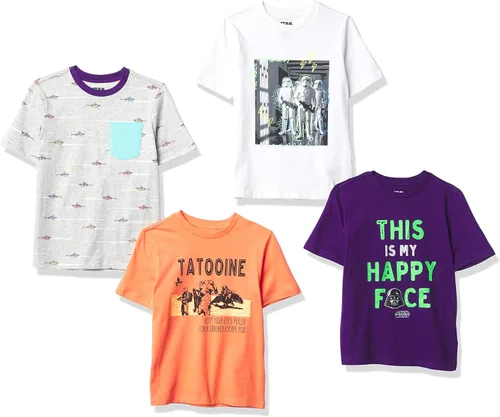 Vista 10 de Amazon Essentials Disney Marvel Star Wars Camisetas de manga corta para niños y bebés (anteriormente Spotted Zebra), Multipacks