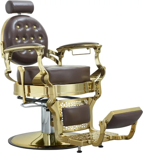 Vista 15 de Silla de peluquero vintage para peluqueros Heavy Tattoo Shampoo Equipo de salón de belleza (negro)