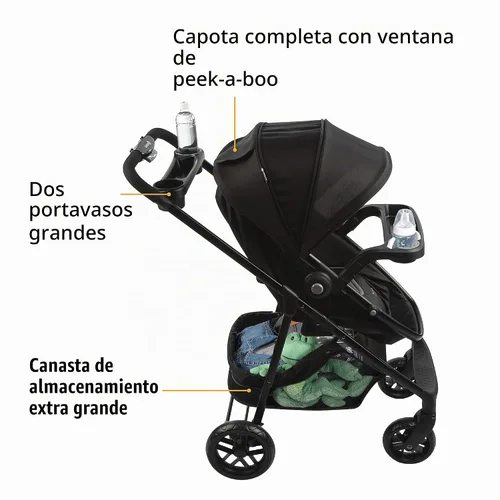 Vista 4 de Safety 1st Grow and Go Flex 8 en 1 Sistema de viaje, Foundry y base ajustable para asiento de coche infantil 35 LT a bordo