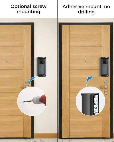 Vista 4 de KMOUANTS Soporte de Montaje de Ángulo Ajustable de 360° Grados para Timbre Compatible con Ring/Timbre de Video Inalámbrico/Timbre de Batería