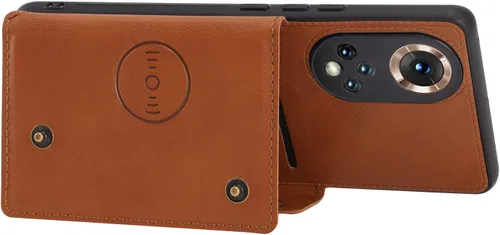 Vista 2 de Funda para Huawei Nova 9 con ranura para tarjeta Honor 50 NTH-AN00 NTH-NX9/nova 9 4G NAM-AL00 NAM-LX9 NAM-LX9 NAM-L09 NAM-L29 - Funda marrón