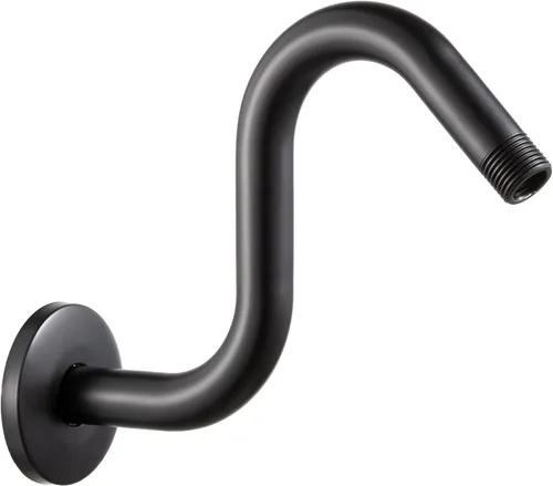Vista 11 de Brazo de extensión de cabezal de ducha OFFO de 6 pulgadas, brazo de ducha en forma de "S" de cuello de ganso de alto rendimiento con brida en oro