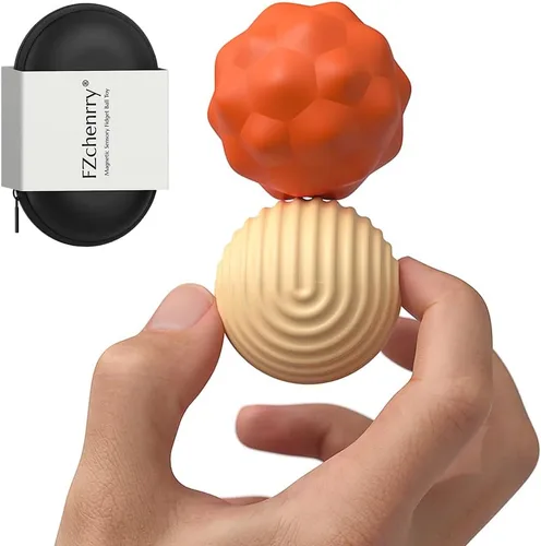 Vista 10 de Bolas magnéticas de juguete fidget, juguete sensorial de silicona para aliviar el estrés para adultos, adolescentes con autismo, ansiedad, TDAH